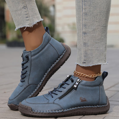Bettina  | Damen Bequeme Schnürschuhe mit Reißverschluss