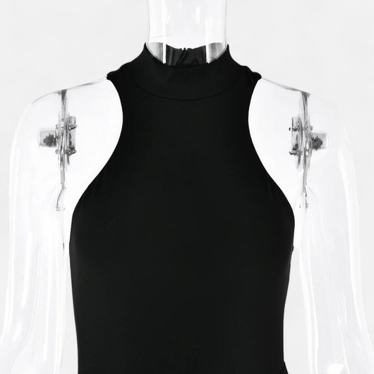 Kerstin | Damen Maxikleid mit Cut-Out und Neckholder