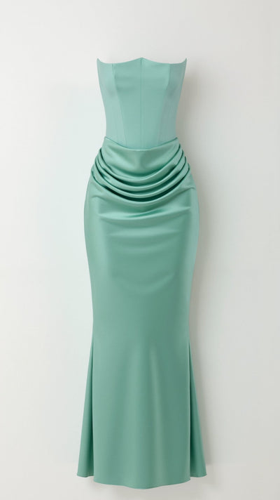 Maria | Damen Säulen Maxi Kleid für Hochzeitsgäste