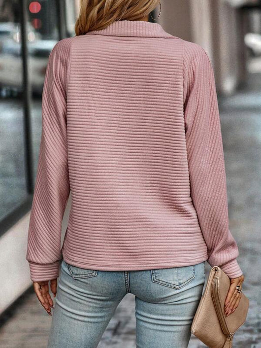 Tamara | Damen Pullover mit Halb-Reißverschluss für den Frühling