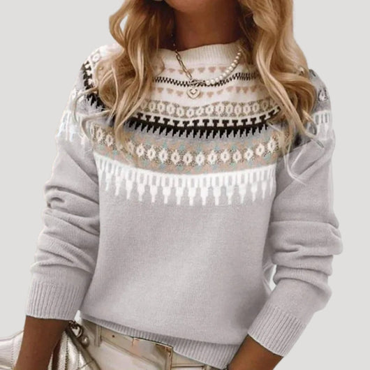 Jenny | Damen Frühlings Fair-Isle-Strickpullover