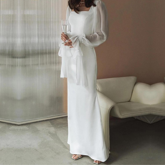 Emilia | Damen Schulterfreies langes Kleid für Hochzeitsgäste