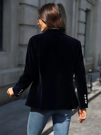 Sabina | Damen Klassischer Blazer mit Ein-Knopf-Verschluss