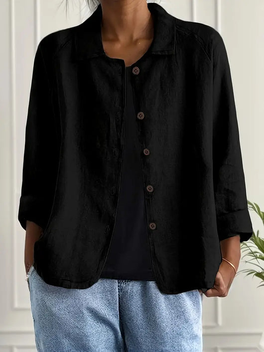 Hanna | Damen Casual Leichte Jacke Mit Knopfleiste