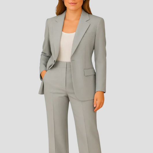 Laura | Damen Maßgeschneidertes Anzug-Set mit langem Blazer und Hose