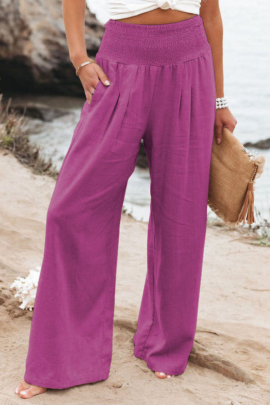 Johanna | Damen High-Waist Hosen mit weitem Bein