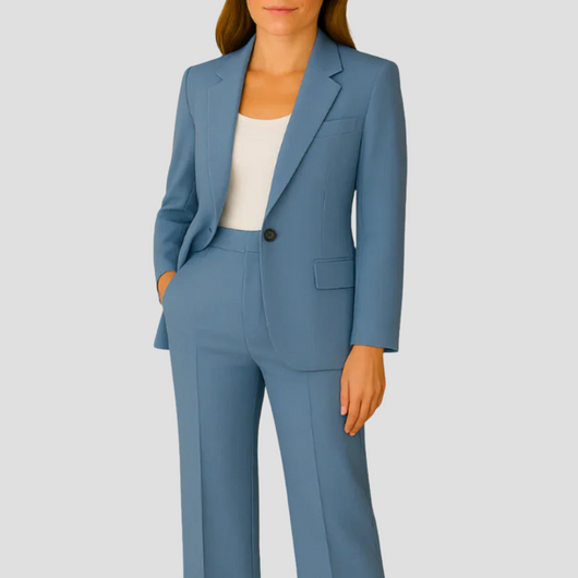 Laura | Damen Maßgeschneidertes Anzug-Set mit langem Blazer und Hose