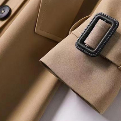 Amira | Damen Klassischer Trenchcoat mit Gürtel für den Winter