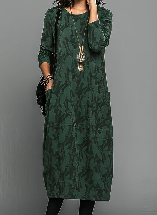 Victoria | Damen Bedrucktes Midi Kleid für Hochzeitsgäste