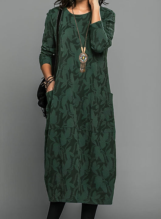 Victoria | Damen Bedrucktes Midi Kleid für Hochzeitsgäste