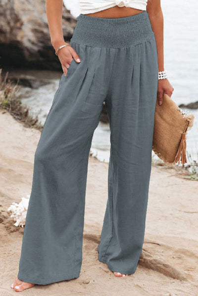 Johanna | Damen High-Waist Hosen mit weitem Bein