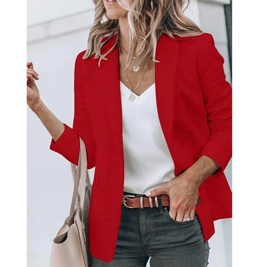 Jacqueline | Damen Freizeit-Büroblazer mit offenem Schnitt