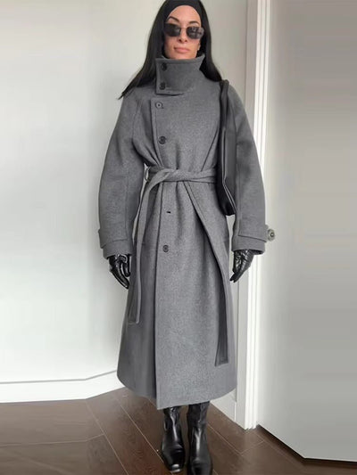Kerstin | Damen Winter-Trenchcoat mit Gürtel gegen Kälte