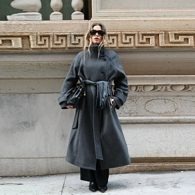 Kerstin | Damen Winter-Trenchcoat mit Gürtel gegen Kälte