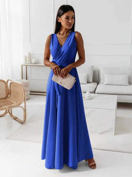 Jessica | Damen Wickel Maxi Kleid für Hochzeitsgäste
