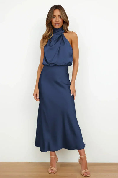 Doris | Damen Schickes Neckholder Abendkleid