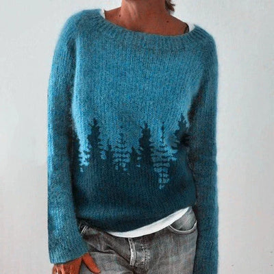 Andrea | Damen-Winter-Weihnachtspullover mit nordischem Muster