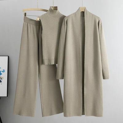 Felicia | Damen Dreiteiliges Hosen-Set mit Lockerer Passform