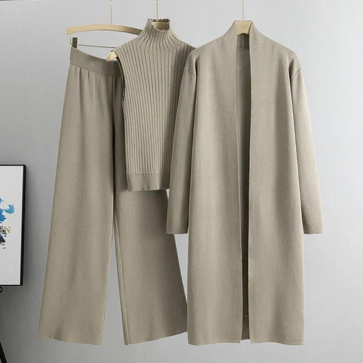 Felicia | Damen Dreiteiliges Hosen-Set mit Lockerer Passform