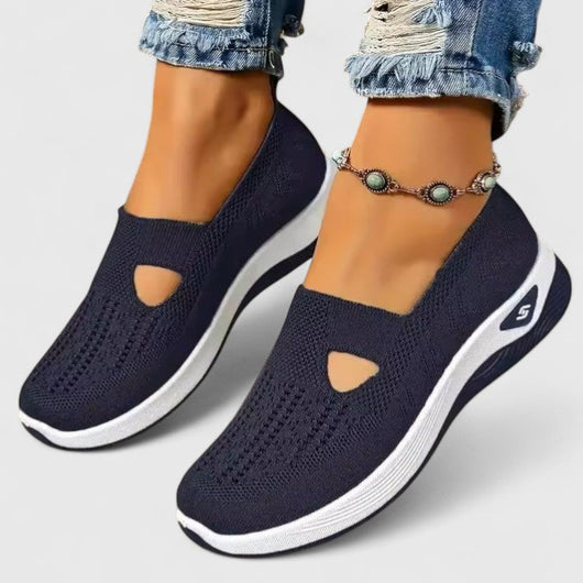 Regine | Damen Slip-On Atmungsaktive Mesh-Walking-Sneaker