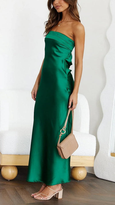Emma | Damen Schulterfreies, gestuftes Kleid für Hochzeitsgäste