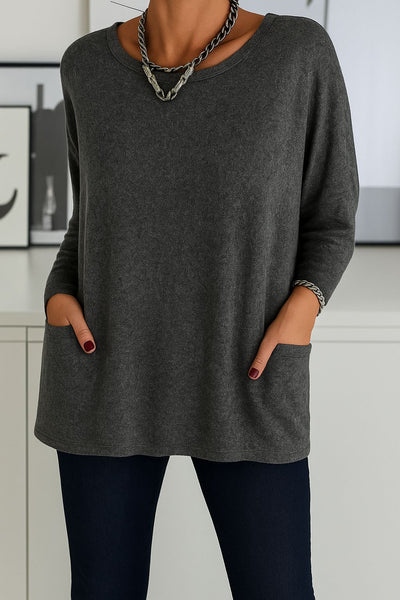 Selina | Damen Lockeres Langarmshirt