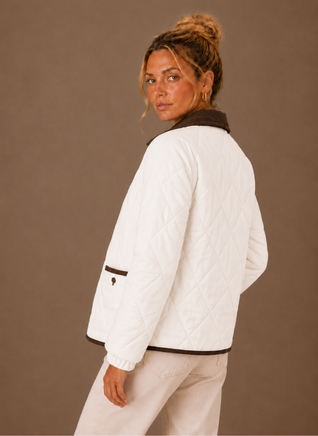 Damen Steppjacke mit Cordkragen