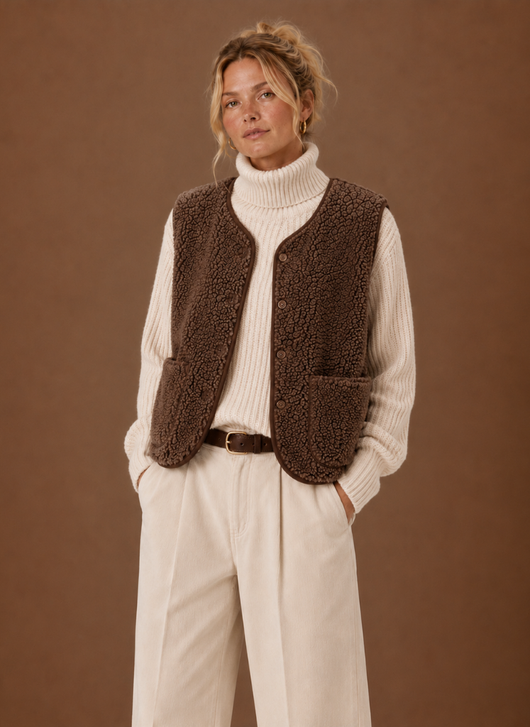Damen Teddyweste