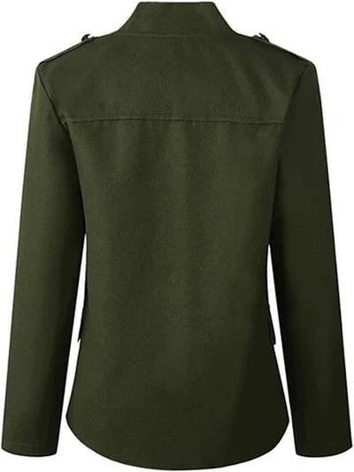 Bettina | Damen Lässige Kurze Jacke mit Knopfleiste vorne