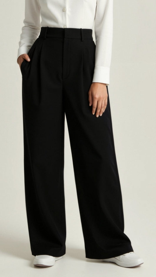 Gabriela | Damen Frühjahrs Hochtaillierte Weite Hose