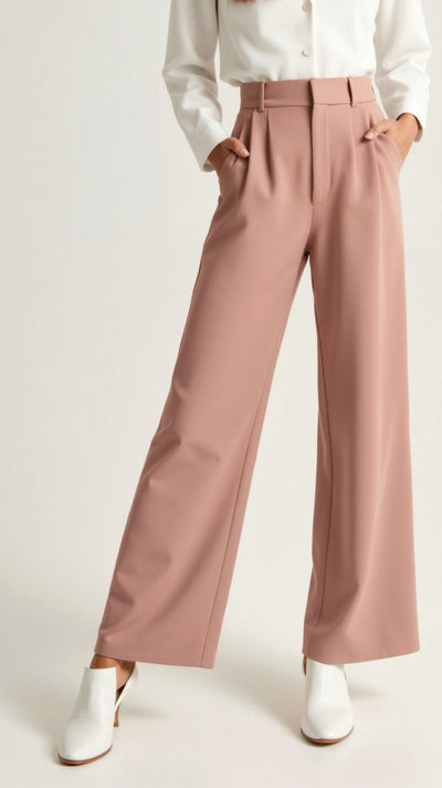 Gabriela | Damen Frühjahrs Hochtaillierte Weite Hose