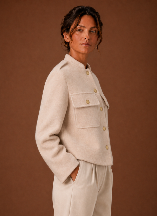 Damen Kurzjacke mit Knopfleiste