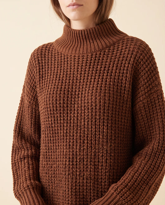 Fern Rollkragenpullover oversized grobstrick