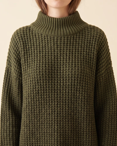 Fern Rollkragenpullover oversized grobstrick