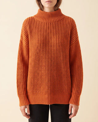 Fern Rollkragenpullover oversized grobstrick