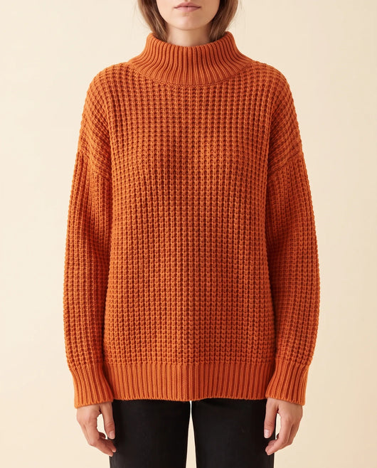 Fern Rollkragenpullover oversized grobstrick
