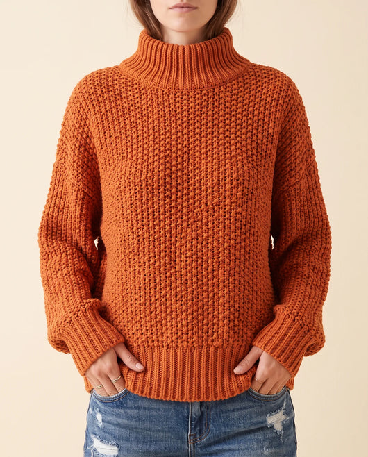 Fern Rollkragenpullover oversized grobstrick