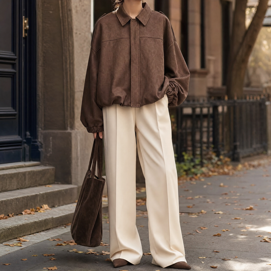 Ashcroft Oversized Overshirt in Veloursoptik
