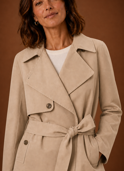 Damen Trenchcoat mit Gürtel