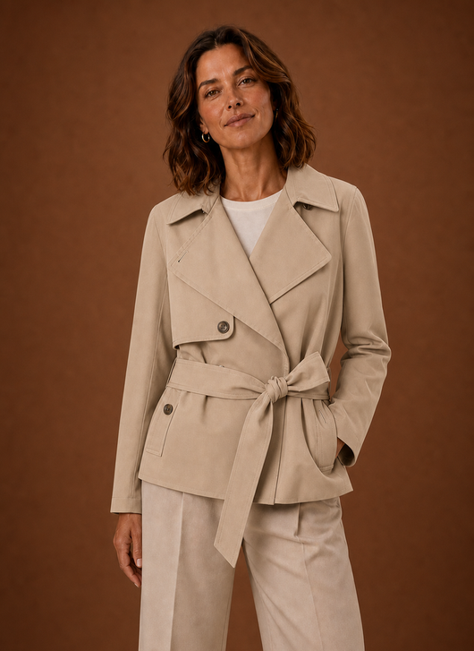 Damen Trenchcoat mit Gürtel