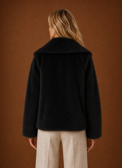 Damen Mantel aus Kunstfell