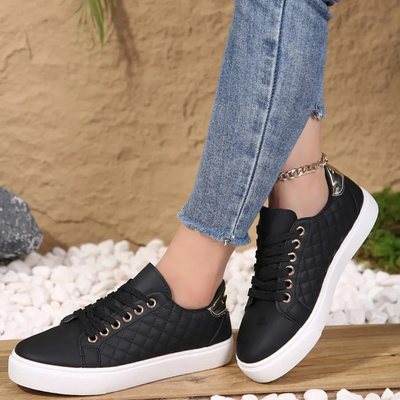 Marion | Damen Freizeit-Sneaker mit Steppung und Schnürung