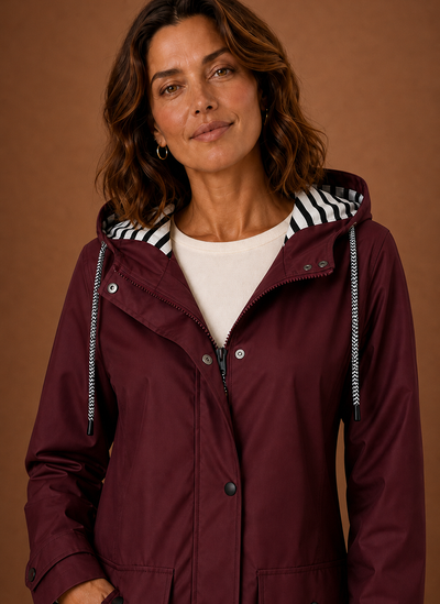 Damen Trenchcoat mit Kapuze für Herbst und Winter