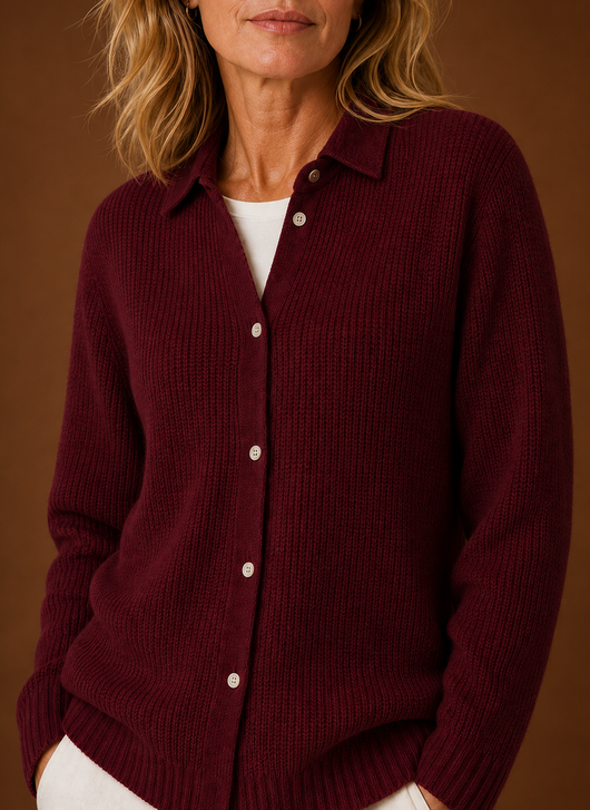 Damen Strickjacke mit Knopfleiste