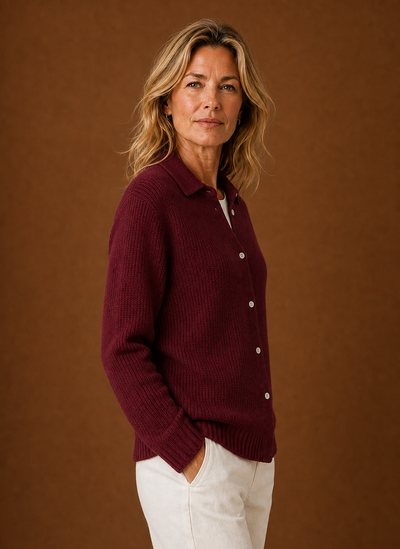 Damen Strickjacke mit Knopfleiste