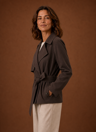 Damen Trenchcoat mit Gürtel