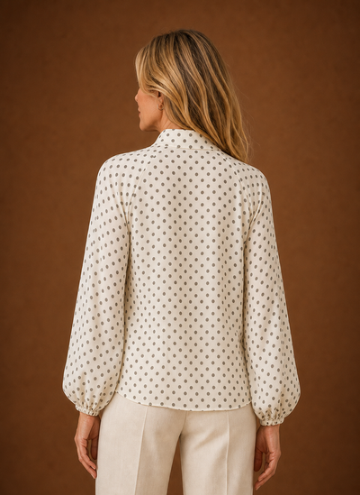 Damen Bluse mit Punktemuster