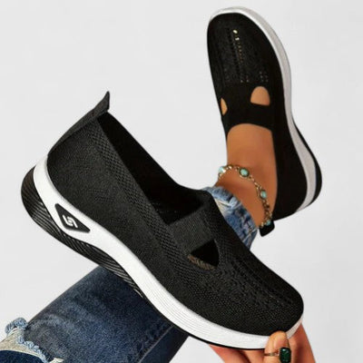 Regine | Damen Slip-On Atmungsaktive Mesh-Walking-Sneaker