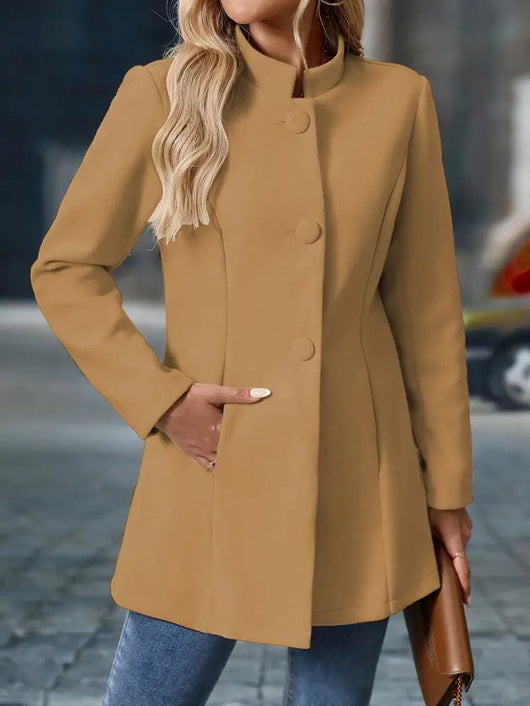 Marie | Damen Eleganter Stehkragen Women Coat Figurbetonter Blazer