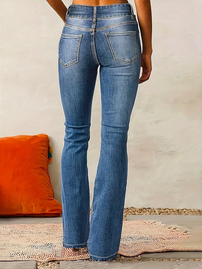 Annika | Damen High-Waist Flared Jeans mit figurbetontem Schnitt